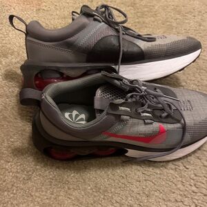 Nike Kids Gray and Pink Sneakers